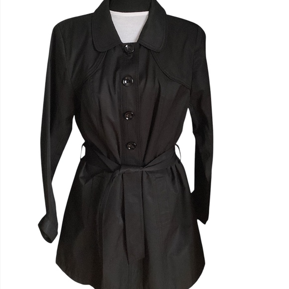 Trench Coat - Reitmans - Black Size 17 - Picture 1 of 9